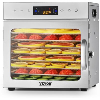 Succebuy Lebensmittel-Trockner - Edelstahl-Tabletts - Einstellbare Temperatur Succebuy Lebensmittel-Trockner - Edelstahl-Tabletts - Einstellbare Temperatur