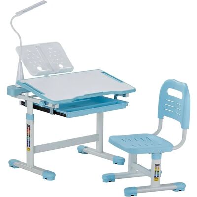 Vevor Kinder Lern- und Schreibtisch-Set - Höhenverstellbar & 0-40 Neigbarer Desktop - Blau Vevor Kinder Lern- und Schreibtisch-Set - Höhenverstellbar & 0-40 Neigbarer Desktop - Blau