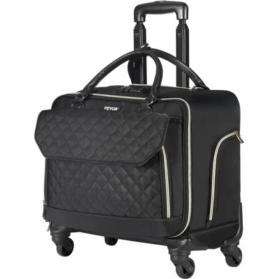 Vevor Sac à roulettes noir or 17,3 pouces pour femmes et hommes - Publicité Vevor Sac à roulettes noir or 17,3 pouces pour femmes et hommes - Publicité