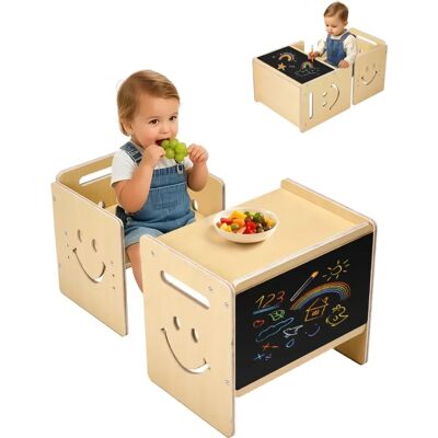 Vevor Ensemble Table et Chaise pour Bébé - Hauteurs Réglables Montessori - Publicité Vevor Ensemble Table et Chaise pour Bébé - Hauteurs Réglables Montessori - Publicité