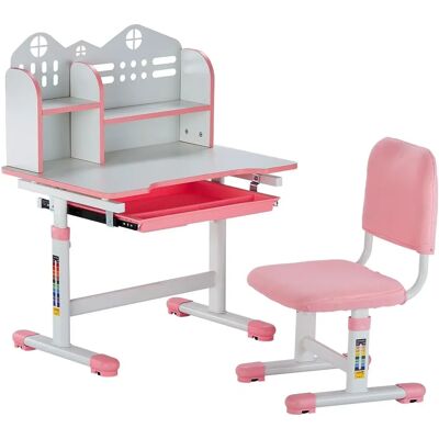 Vevor Kinder Schreibtisch und Stuhl - Pink - Ergonomisch, Verstellbar, Organisiert Vevor Kinder Schreibtisch und Stuhl - Pink - Ergonomisch, Verstellbar, Organisiert