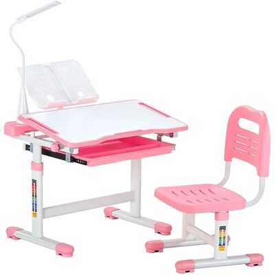 Vevor Ensemble Bureau et Chaise pour Enfants Rose - Design Ergonomique pour Enfants - Publicité Vevor Ensemble Bureau et Chaise pour Enfants Rose - Design Ergonomique pour Enfants - Publicité