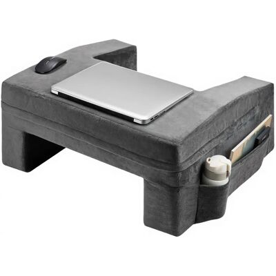 Succebuy Graues Lesekissen mit Memory Foam & Taschen - Bettruhe Succebuy Graues Lesekissen mit Memory Foam & Taschen - Bettruhe