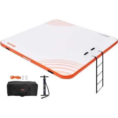 VEVOR Doca Flotante Inflable 7x7FT con Escalera VEVOR Doca Flotante Inflable 7x7FT con Escalera
