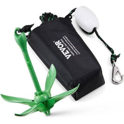 VEVOR Kajakanker 1,5 kg Set - Langlebige Marine Seil & Boje VEVOR Kajakanker 1,5 kg Set - Langlebige Marine Seil & Boje