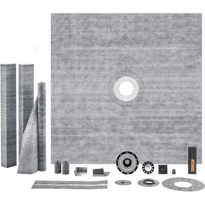 Vevor Wasserdichte Duschwanne Set - 1828x1828 mm, Zentrale Flansch, Edelstahl Gitter - Dusch Typ Vevor Wasserdichte Duschwanne Set - 1828x1828 mm, Zentrale Flansch, Edelstahl Gitter - Dusch Typ