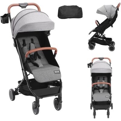 VEVOR Kinderwagen - Verstellbarer Rücken, Ein-Klick Faltung, Dunkelgrau VEVOR Kinderwagen - Verstellbarer Rücken, Ein-Klick Faltung, Dunkelgrau