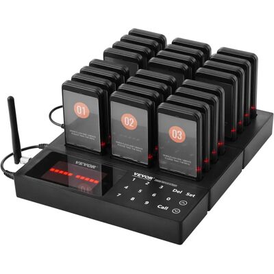 Succebuy Drahtloses Restaurant Pager-System - 400m Reichweite - 24 Pieper Succebuy Drahtloses Restaurant Pager-System - 400m Reichweite - 24 Pieper