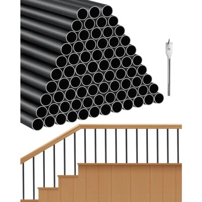 Balustres de aluminio Vevor - Pack de 101 - Negro - Barandilla Balustres de aluminio Vevor - Pack de 101 - Negro - Barandilla