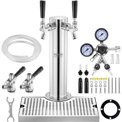 Kit de Tour de Bière Vevor à Double Robinets - Tour en Acier Inoxydable - Publicité Kit de Tour de Bière Vevor à Double Robinets - Tour en Acier Inoxydable - Publicité