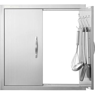 Porte de Cuisine Extérieure en Acier Inoxydable Vevor - 24x24 pouces - Porte d'Île BBQ - Publicité Porte de Cuisine Extérieure en Acier Inoxydable Vevor - 24x24 pouces - Porte d'Île BBQ - Publicité