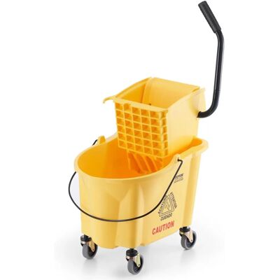 VEVOR Cubo de Mop Comercial de 26 Quart con Escurridor - Carro de Limpieza VEVOR Cubo de Mop Comercial de 26 Quart con Escurridor - Carro de Limpieza