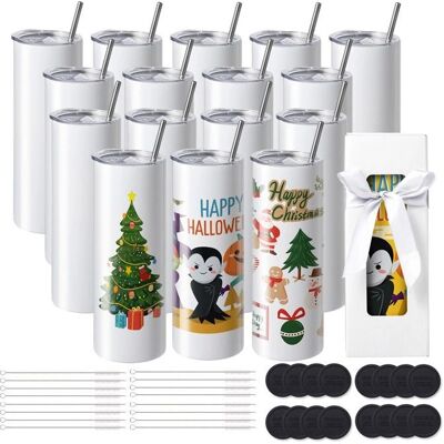VEVOR Edelstahl Sublimationsbecher 16 Stück - 20 oz - Lebensmittelecht VEVOR Edelstahl Sublimationsbecher 16 Stück - 20 oz - Lebensmittelecht