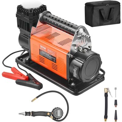 Compresseur d'air Vevor 12V haute résistance avec manomètre numérique - Portable - Publicité Compresseur d'air Vevor 12V haute résistance avec manomètre numérique - Portable - Publicité