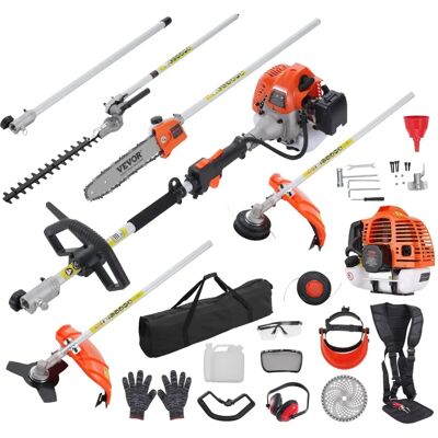 Vevor 6-in-1 Benzin-Gartenwerkzeug - Heckenschneider, Motorsense, Stangensäge Vevor 6-in-1 Benzin-Gartenwerkzeug - Heckenschneider, Motorsense, Stangensäge