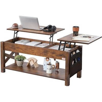 VEVOR Hochklappbarer Couchtisch - Höhenverstellbar, Braun VEVOR Hochklappbarer Couchtisch - Höhenverstellbar, Braun