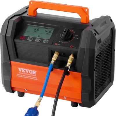 Vevor Hűtőközeg-visszanyerő gép - Hordozható kétgolyós 1 HP Vevor Hűtőközeg-visszanyerő gép - Hordozható kétgolyós 1 HP