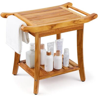 Vevor Teak Duschbank - Wasserdichtes Badezimmer Sitz Vevor Teak Duschbank - Wasserdichtes Badezimmer Sitz