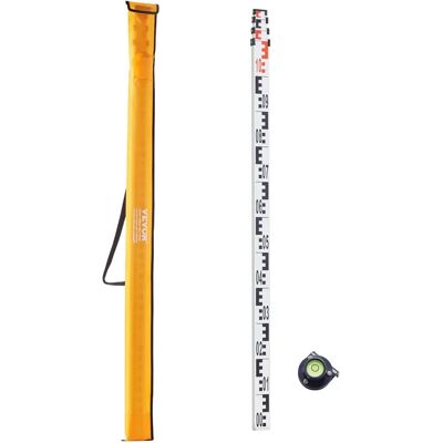 Varilla de medición VEVOR 4 m - Varilla telescópica con nivel de burbuja Varilla de medición VEVOR 4 m - Varilla telescópica con nivel de burbuja