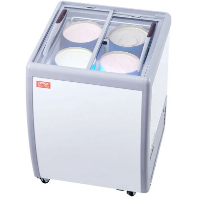 Vevor Eiscreme-Vitrine - Horizontal, 158L, LED, Glas Tür Vevor Eiscreme-Vitrine - Horizontal, 158L, LED, Glas Tür