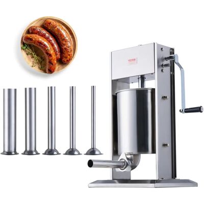 Embouteilleuse à saucisses manuelle Vevor - 10L - Vitesse double, comprend 5 tubes - Publicité Embouteilleuse à saucisses manuelle Vevor - 10L - Vitesse double, comprend 5 tubes - Publicité