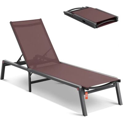 Vevor - Fauteuil inclinable extérieur en aluminium - Chaise longue - Publicité Vevor - Fauteuil inclinable extérieur en aluminium - Chaise longue - Publicité