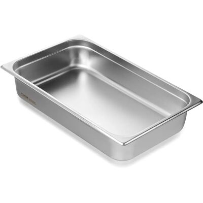 Vevor Bandeja de Vapor de Acero Inoxidable 4 Pulgadas - Duradera y Apilable Vevor Bandeja de Vapor de Acero Inoxidable 4 Pulgadas - Duradera y Apilable