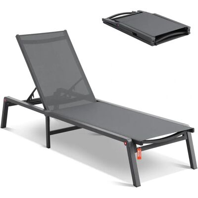 Vevor Aluminum Outdoor Lounge Chair - 5-Position Adjustable Patio Pool Beach Furniture Vevor Aluminum Outdoor Lounge Chair - 5-Position Adjustable Patio Pool Beach Furniture