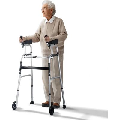 Succebuy 2-in-1 Faltwalker - Leichtes Aluminium - Unterstützt 450 lbs Succebuy 2-in-1 Faltwalker - Leichtes Aluminium - Unterstützt 450 lbs