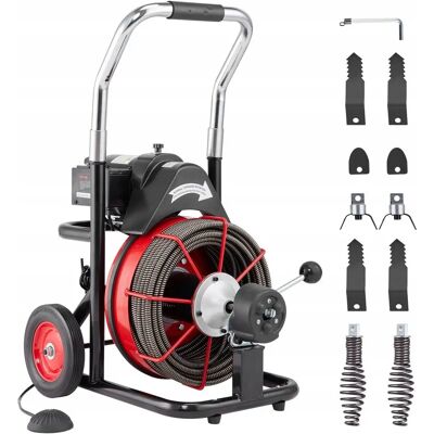 VEVOR - Nettoyeur de canalisations - 100ft 1/2in - Alimentation automatique sur roues - Publicité VEVOR - Nettoyeur de canalisations - 100ft 1/2in - Alimentation automatique sur roues - Publicité