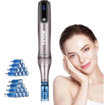 Vevor Vevor Microneedling Pen M8S - 6 Vitesses, Aiguille Réglable, 20 Cartouches - Publicité Vevor Vevor Microneedling Pen M8S - 6 Vitesses, Aiguille Réglable, 20 Cartouches - Publicité