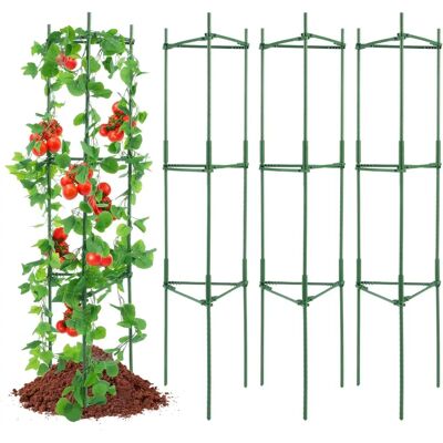 Vevor Ensemble de 4 Cage à Tomates 63 pouces de Jardin - Publicité Vevor Ensemble de 4 Cage à Tomates 63 pouces de Jardin - Publicité
