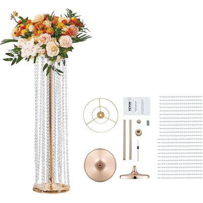 Support à Fleurs Doré Vevor - 90cm Centre de Mariage Support à Fleurs Doré Vevor - 90cm Centre de Mariage