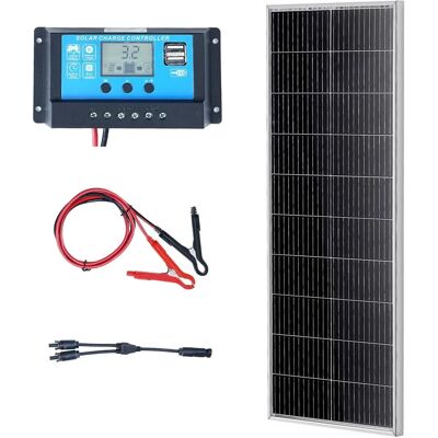 Vevor 100W Monokristallisches Solarmodul-Set - 12V, Laderegler Vevor 100W Monokristallisches Solarmodul-Set - 12V, Laderegler