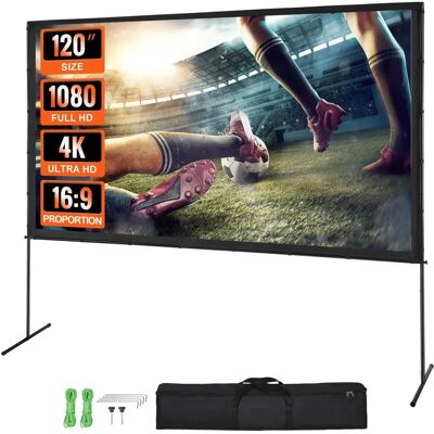 Écran de projection VEVOR 120 pouces Portable 16:9 4K HD - Publicité Écran de projection VEVOR 120 pouces Portable 16:9 4K HD - Publicité