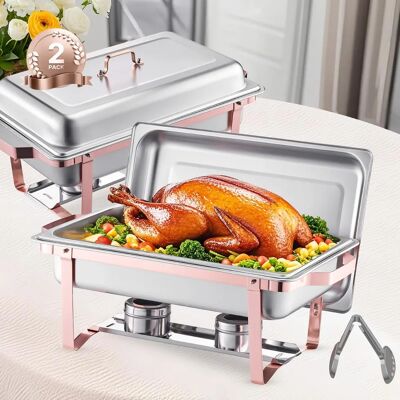 Succebuy Modell HZ-433 Roségold Buffet-Set - Chafing Dish, 8 Qt Succebuy Modell HZ-433 Roségold Buffet-Set - Chafing Dish, 8 Qt