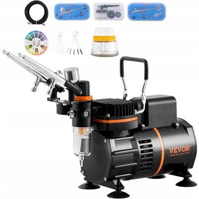 Vevor Kit de Aerógrafo - Sistema Profesional con 3 Aerógrafos Vevor Kit de Aerógrafo - Sistema Profesional con 3 Aerógrafos