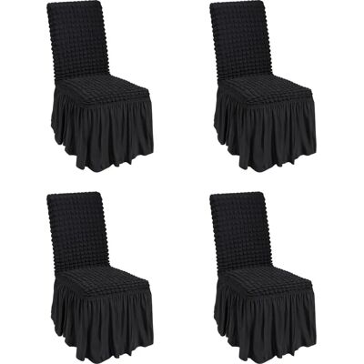 Vevor Housses de Chaises en Spandex Noires - Lot de 4 - Publicité Vevor Housses de Chaises en Spandex Noires - Lot de 4 - Publicité