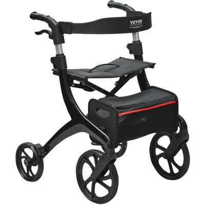 Vevor Rollator Pliable - Aluminium Léger avec Siège et Poignée Ajustable - Publicité Vevor Rollator Pliable - Aluminium Léger avec Siège et Poignée Ajustable - Publicité