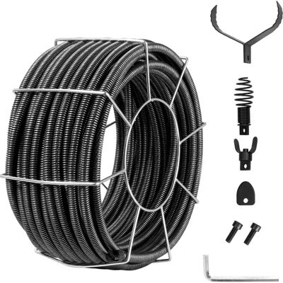 Câble de nettoyage de drains à noyau solide VEVOR - 100 pieds, 3/4 pouces, 4 coupeurs - Tuyau 3,9-7,9 pouces - Publicité Câble de nettoyage de drains à noyau solide VEVOR - 100 pieds, 3/4 pouces, 4 coupeurs - Tuyau 3,9-7,9 pouces - Publicité