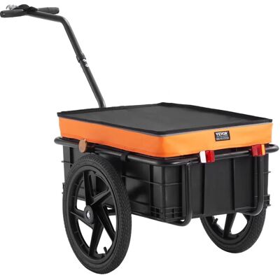 Remolque de carga para bicicleta VEVOR - Capacidad 88 lbs, para ruedas de 24-28 pulgadas Remolque de carga para bicicleta VEVOR - Capacidad 88 lbs, para ruedas de 24-28 pulgadas