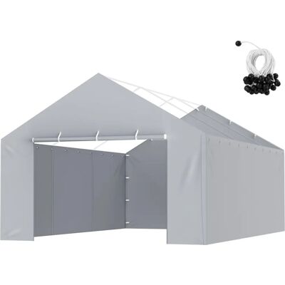 Succebuy Pared lateral gris 13x20 ft - Carport Cubierta Succebuy Pared lateral gris 13x20 ft - Carport Cubierta