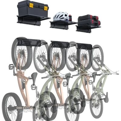 Vevor Regał na rowery - Montaż na ścianę, 6 rowerów, półki Vevor Regał na rowery - Montaż na ścianę, 6 rowerów, półki