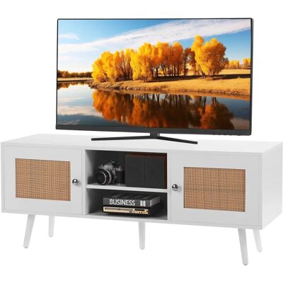 Soporte de TV VEVOR de 55 pulgadas - Rattán y Madera - Soporta 90 lbs Soporte de TV VEVOR de 55 pulgadas - Rattán y Madera - Soporta 90 lbs