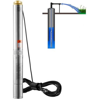 Vevor Edelstahl-Tauchpumpe für Tiefe Brunnen - 750W, 7,1 m³/h, 75m Vevor Edelstahl-Tauchpumpe für Tiefe Brunnen - 750W, 7,1 m³/h, 75m