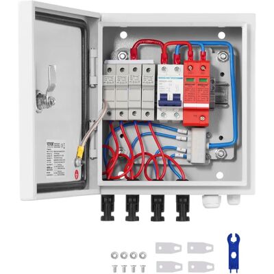 Vevor Solarkasten 15A IP65 - Unterstützt 4 Eingänge, 1 Ausgang - Solarsystem Gehäuse Vevor Solarkasten 15A IP65 - Unterstützt 4 Eingänge, 1 Ausgang - Solarsystem Gehäuse