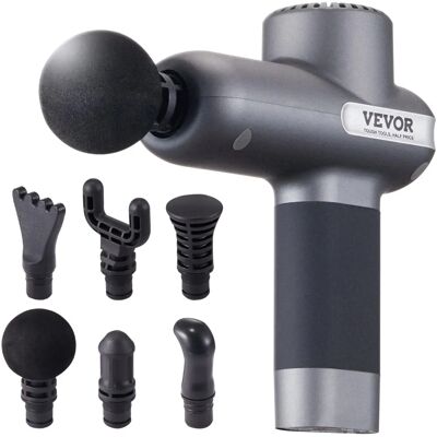 Succebuy Mini Pistolet de Massage - 5 Vitesses & 6 Têtes - Soulagement de la Douleur - Publicité Succebuy Mini Pistolet de Massage - 5 Vitesses & 6 Têtes - Soulagement de la Douleur - Publicité