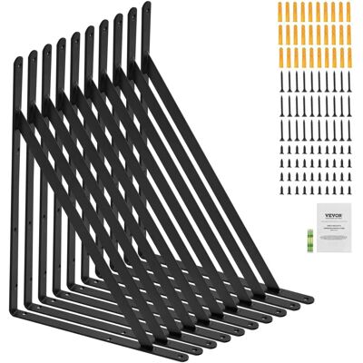 Vevor Heavy Duty Floating Shelf Brackets - 12 x 8 in - 10 Pcs Vevor Heavy Duty Floating Shelf Brackets - 12 x 8 in - 10 Pcs