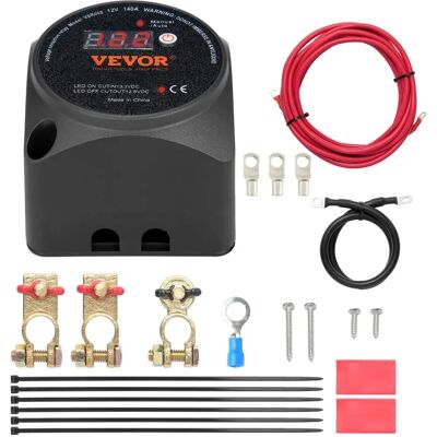 Vevor - Kit Isolatore Batteria - Manuale & Automatico - 12V 140A Vevor - Kit Isolatore Batteria - Manuale & Automatico - 12V 140A