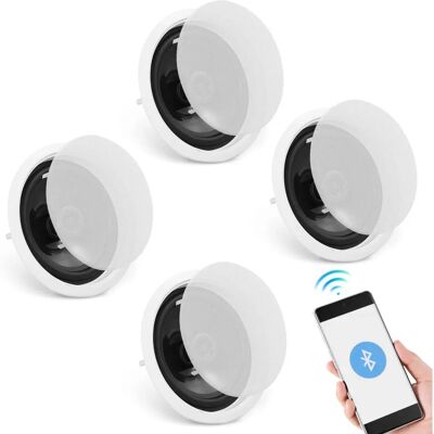 VEVOR 4 pcs 6,5'' Haut-parleurs de plafond Bluetooth - Type de plafond - Publicité VEVOR 4 pcs 6,5'' Haut-parleurs de plafond Bluetooth - Type de plafond - Publicité